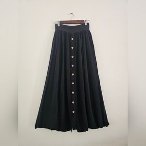 Matilda Jane Black A-Line Skirt with Buttons